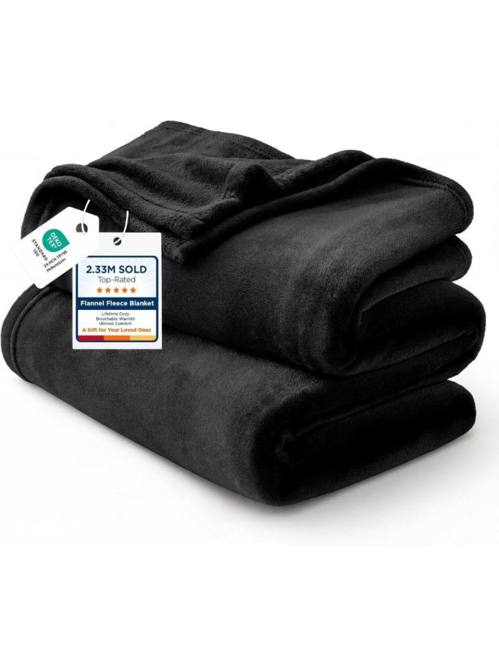 Cozy Black Fleece Halloween Blanket, Soft & Warm, Queen Size 90"x90